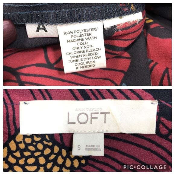 Ann Taylor Loft Floral Design Tunic Shirt Small - Picture 8 of 8